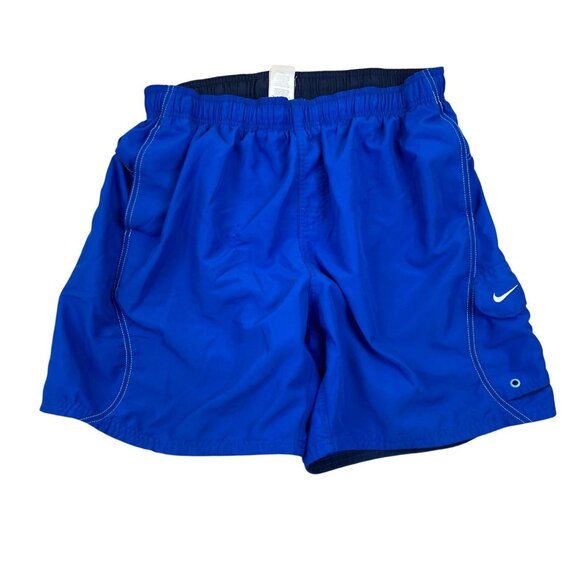 Nike Men's Swim Trunks Shorts Size XL Blue Swimwear Pull On Elastic Waist Athlet - Picture 1 of 10